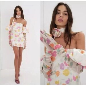 For‎ Love & Lemons Mini Floral Hazel Dress Floral Pastel Coquette Girl Small NEW